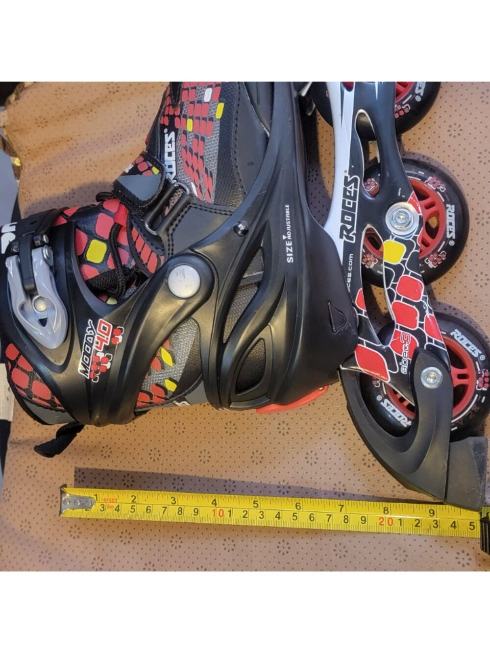 Roces Kid's 4-7 LAB Fitness Inline Skates Blades Black Red MP 230-255 adjustable - Picture 10 of 12